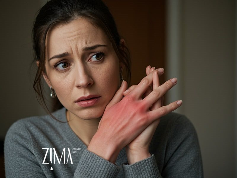 لکه‌های قرمز روی پوست 