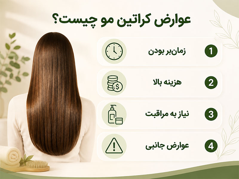 عوارض کراتین مو