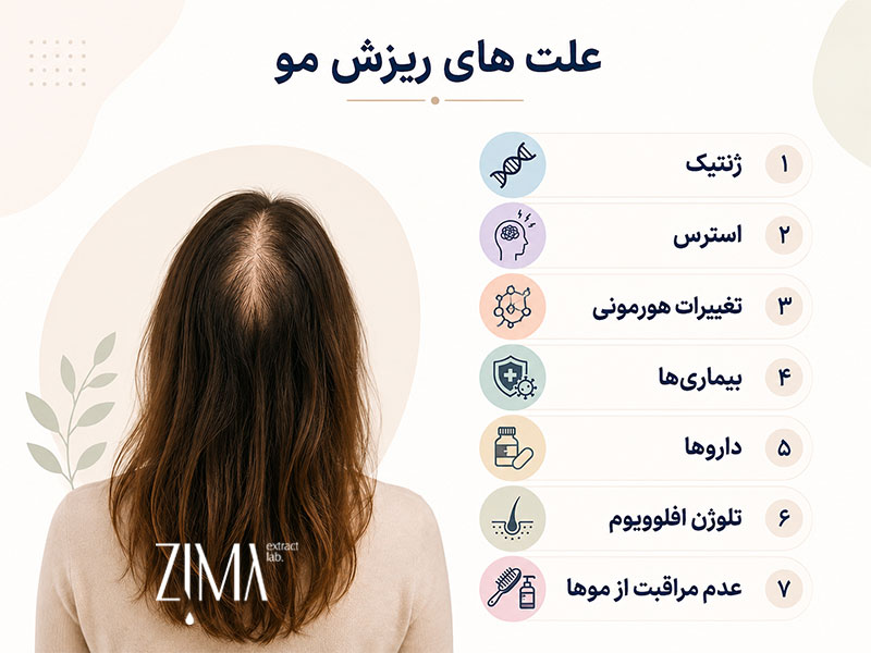 علت ریزش مو