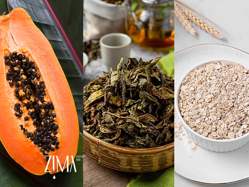 ماسک چای سبز، پاپایا و اوتمیل