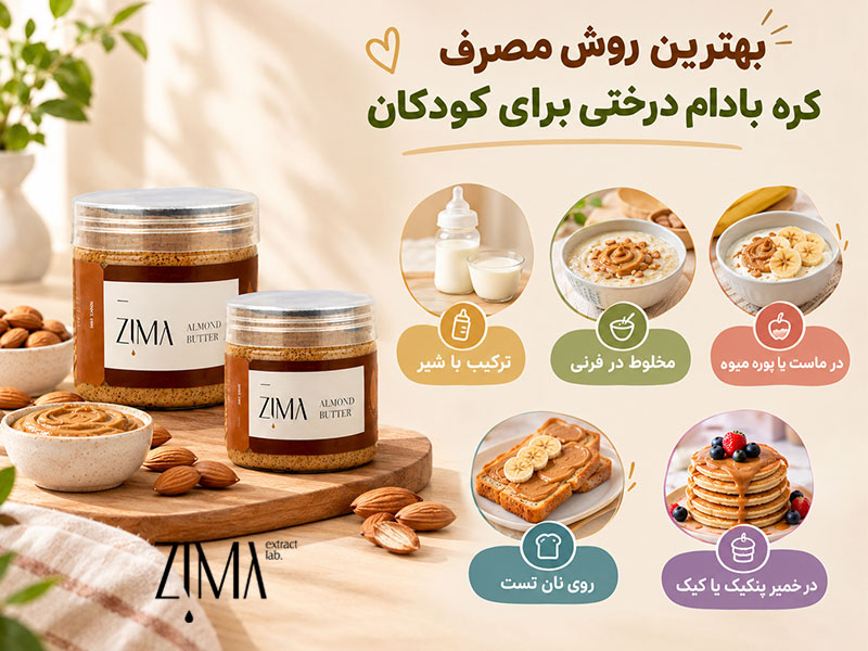 بهترین روش مصرف کره بادام درختی برای کودکان