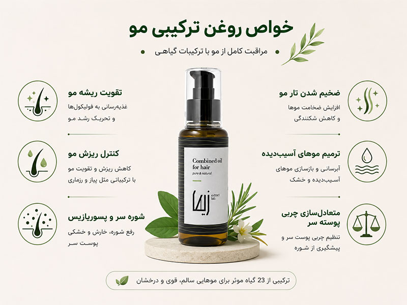 خواص روغن ترکیبی مو زیما